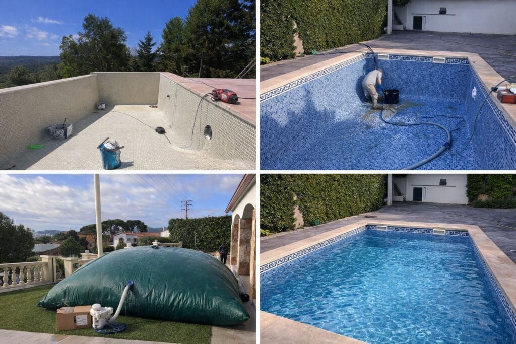 Onderhoud en voegen zwembad Spanje Calonge